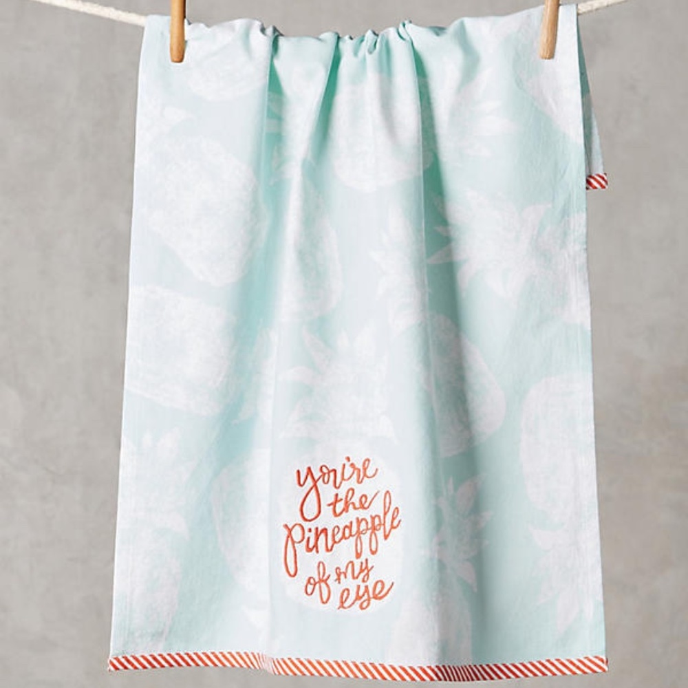 ANTHROPOLOGIE Pineapple‎ Of My Eye Dishtowel